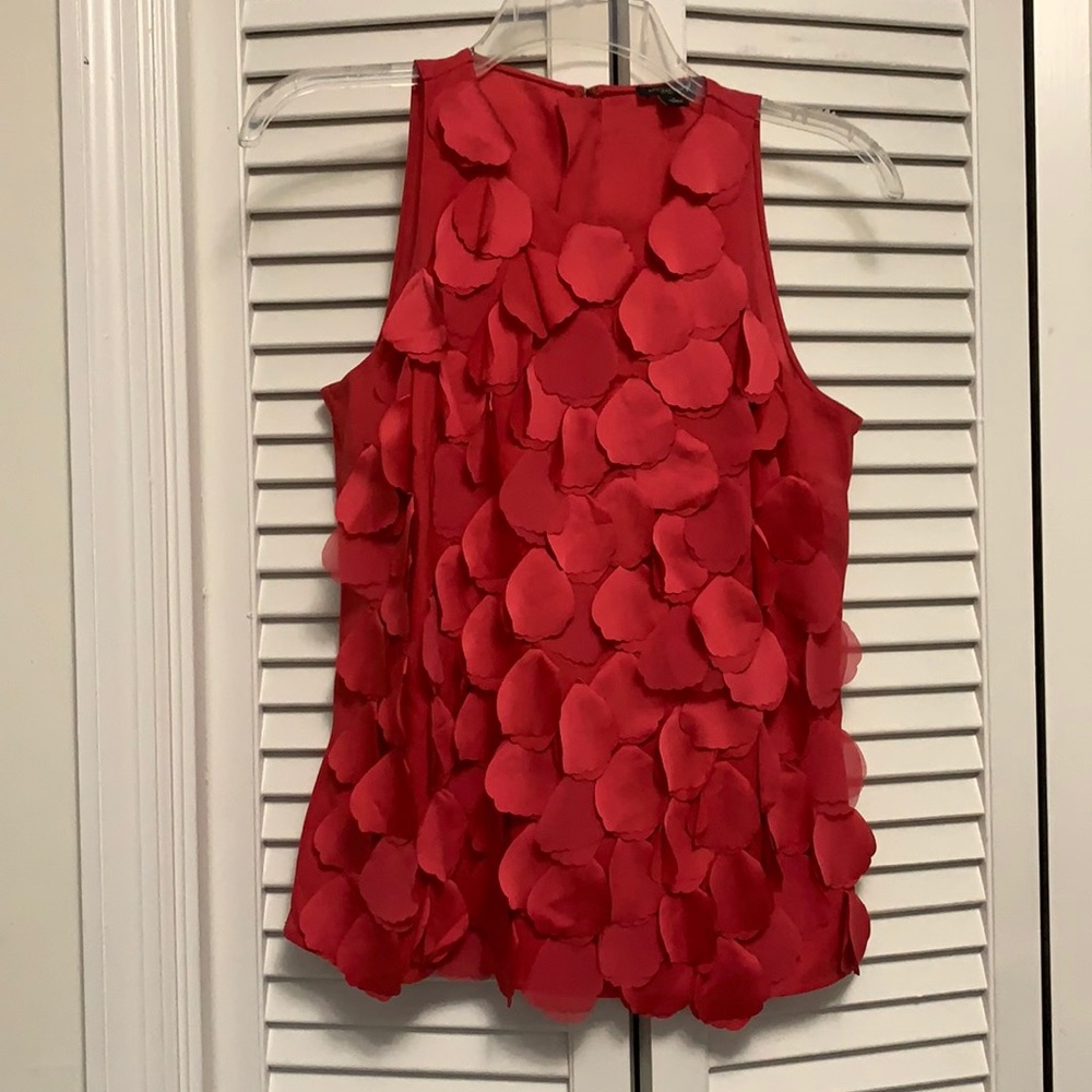Ann Taylor coral orange sleeveless top size 2